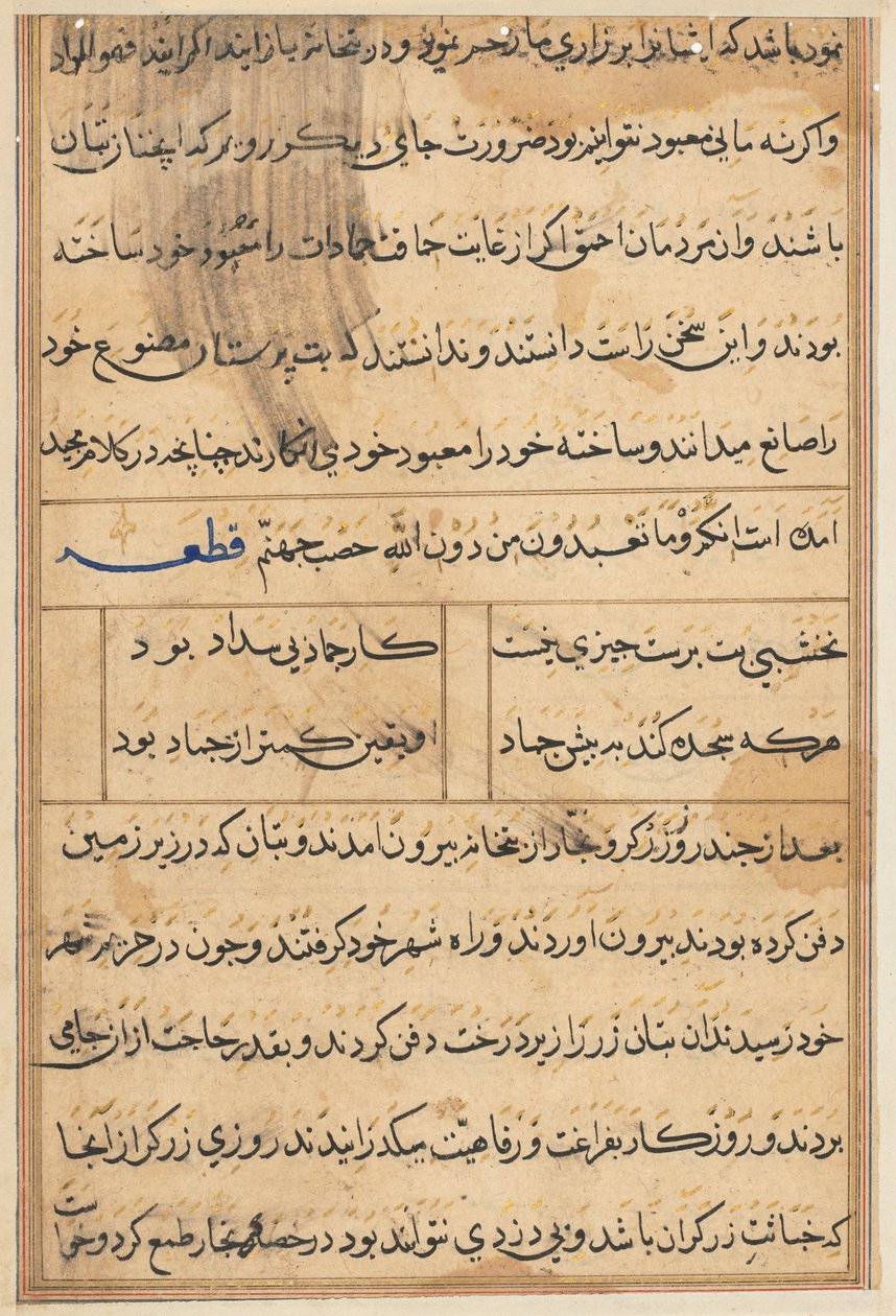 Página de Tales of a Parrot (Tuti-nama): página de texto de Unknown artist