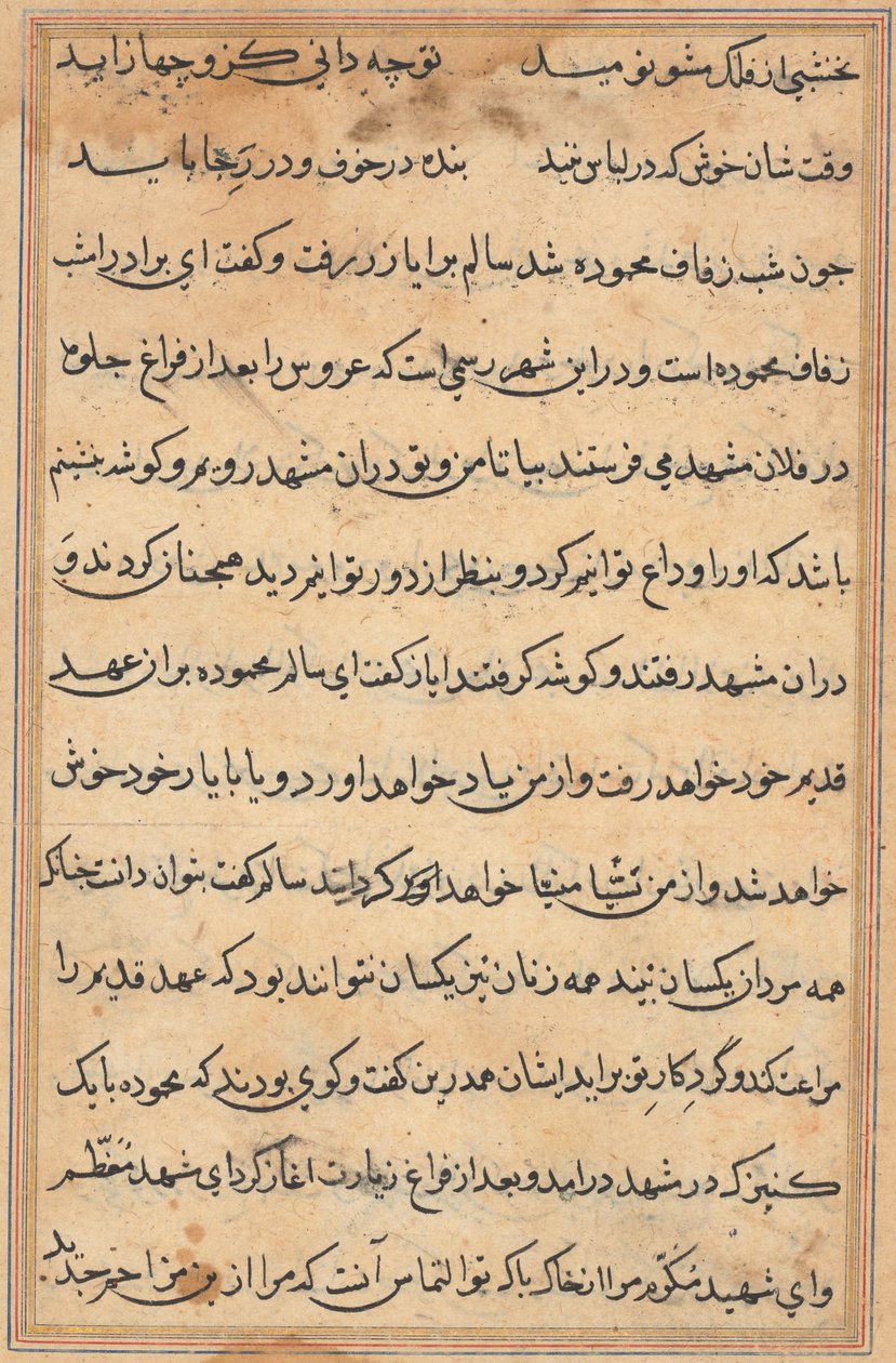 Página de Tales of a Parrot (Tuti-nama): página de texto de Unknown artist