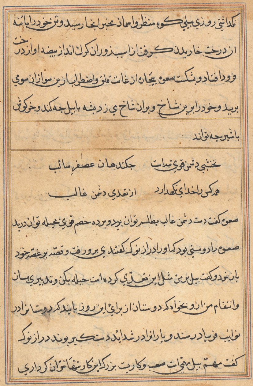 Página de Tales of a Parrot (Tuti-nama): página de texto de Unknown artist