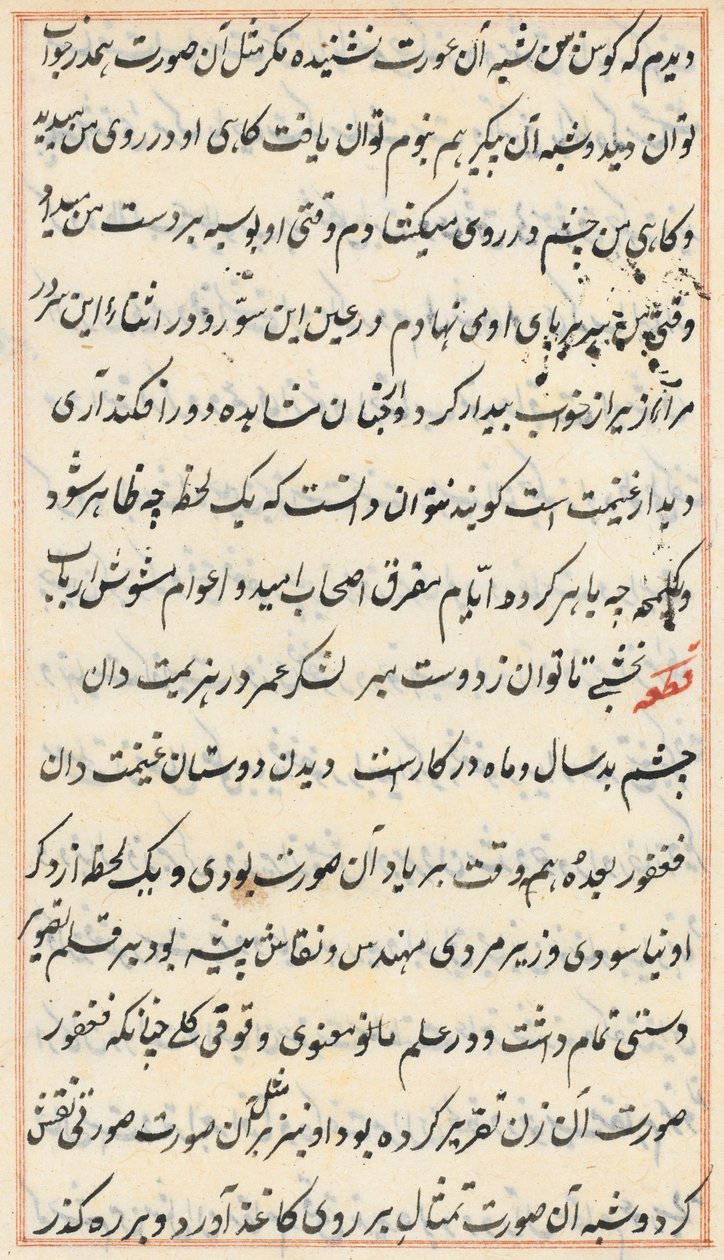 Página de Tales of a Parrot (Tuti-nama): página de texto de Unknown artist