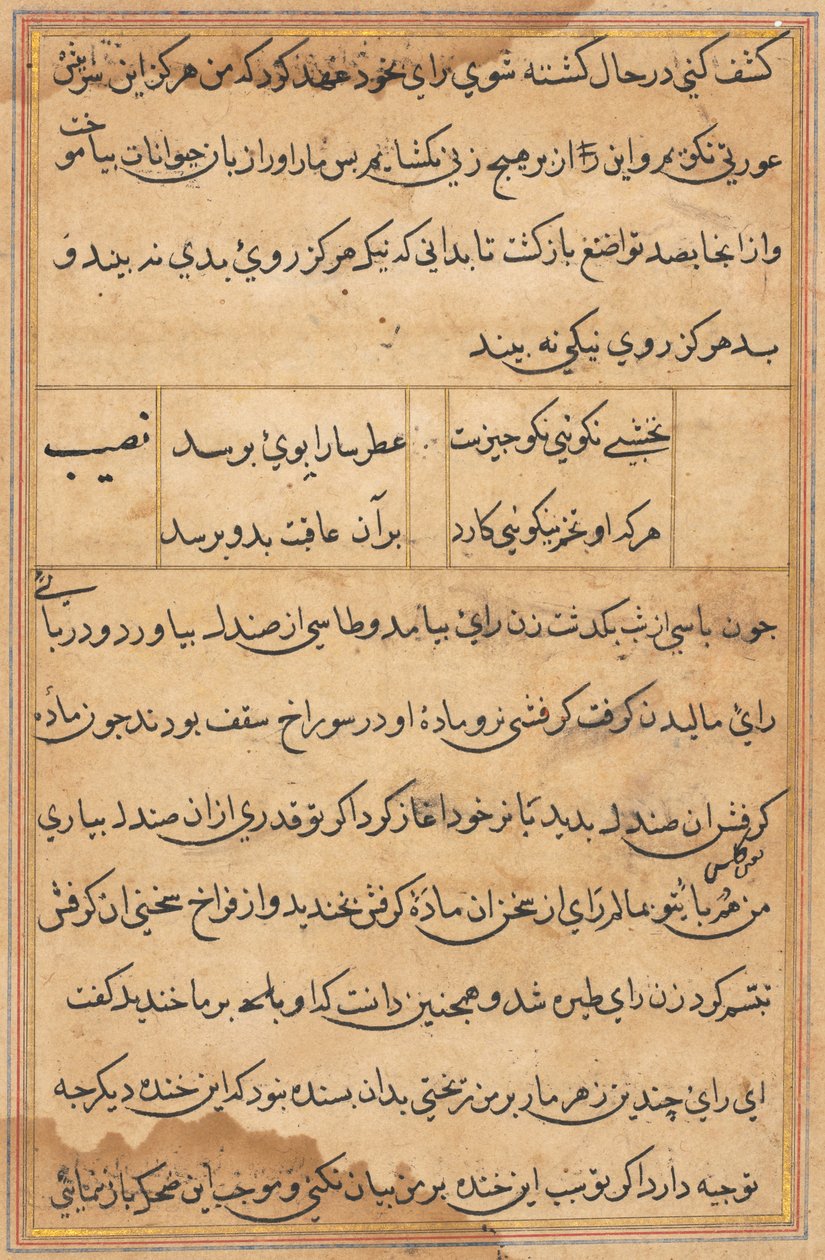 Página de Tales of a Parrot (Tuti-nama): página de texto de Unknown artist