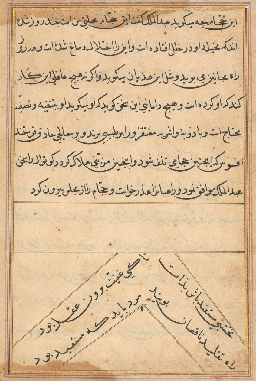 Página de Tales of a Parrot (Tuti-nama): página de texto de Unknown artist