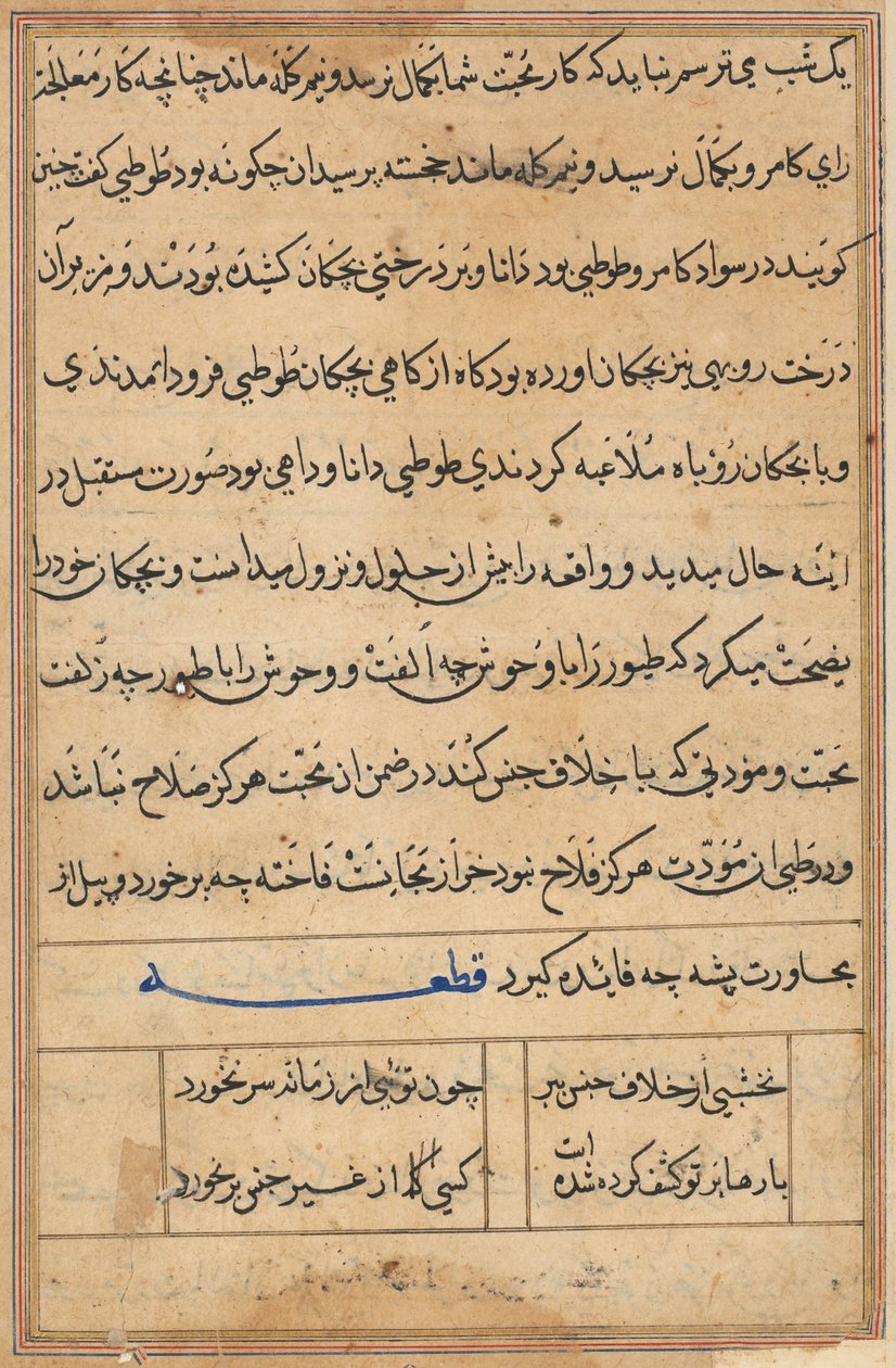 Página de Tales of a Parrot (Tuti-nama): página de texto de Unknown artist