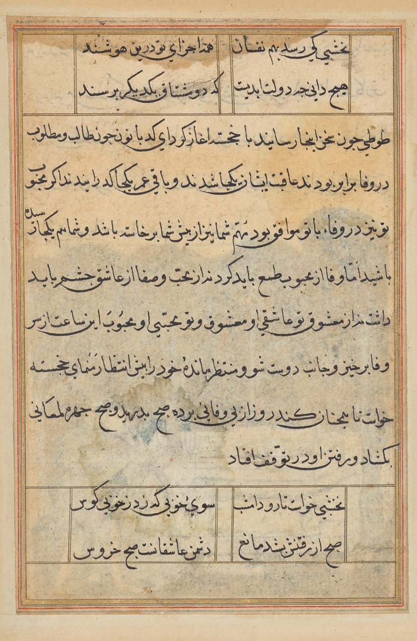 Página de Tales of a Parrot (Tuti-nama): página de texto de Unknown artist