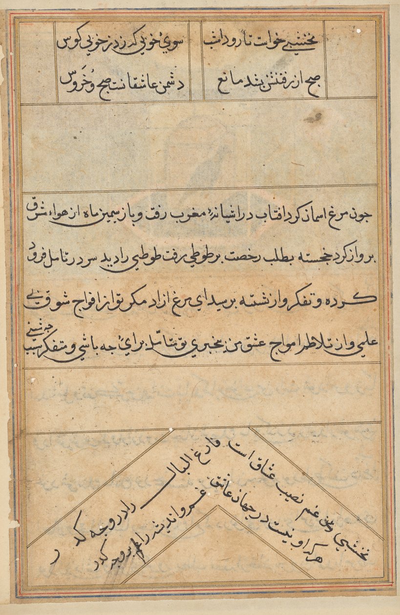 Página de Contos de um papagaio (Tuti-nama): página de texto de Unknown artist