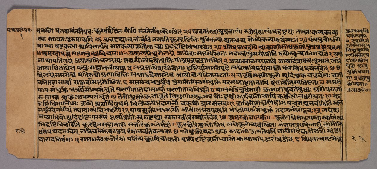 Página do Prasnapradipa, um texto de astrologia hindu de Unknown artist