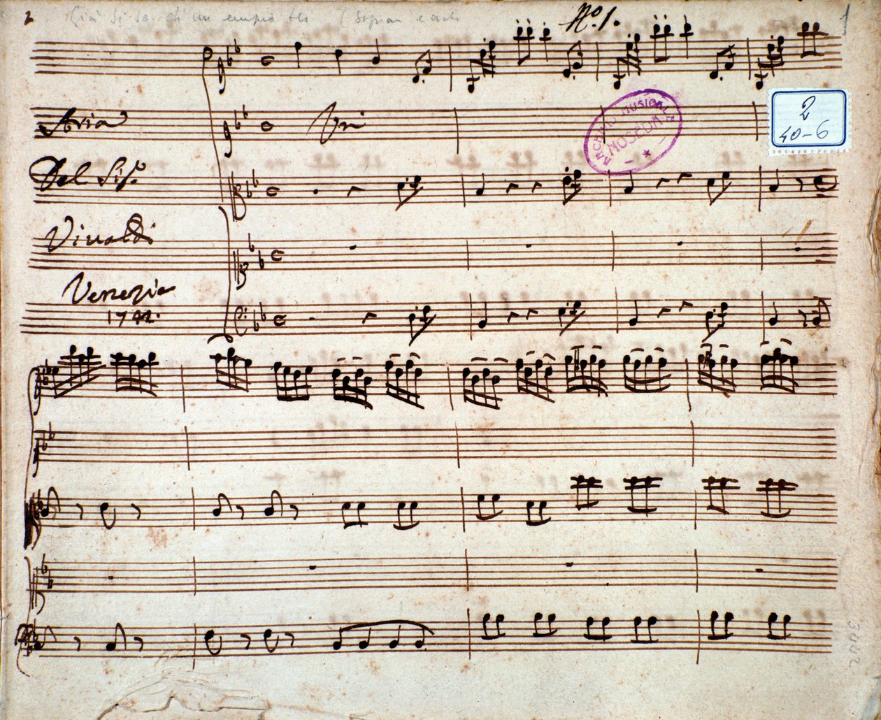 Página da partitura de Gia si sa ch