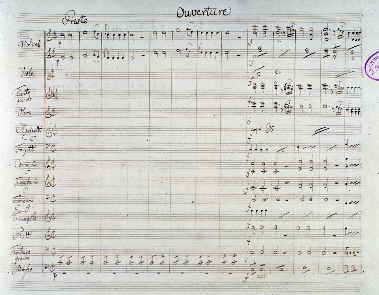 Página das partituras para Die Entfuhrung aus dem Serail, ópera de Mozart, versão de Lichtenthal (1838) de Unknown artist