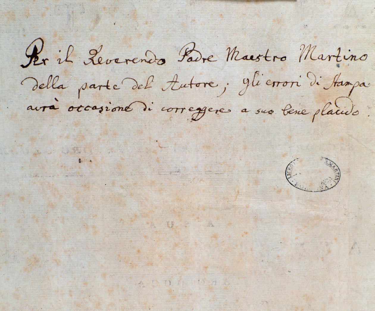 Página com dedicace, a partir da partitura de Alceste, ópera de C. W. Gluck de Unknown artist