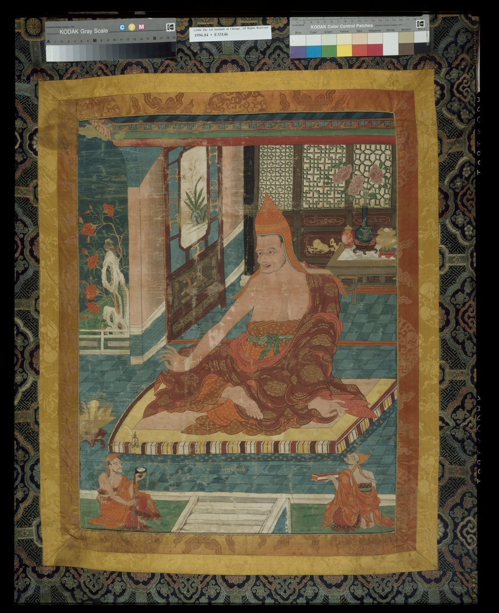 Estandarte pintado (Thangka) do retrato de Sakya Pandita (1132 - 1251) de Unknown artist