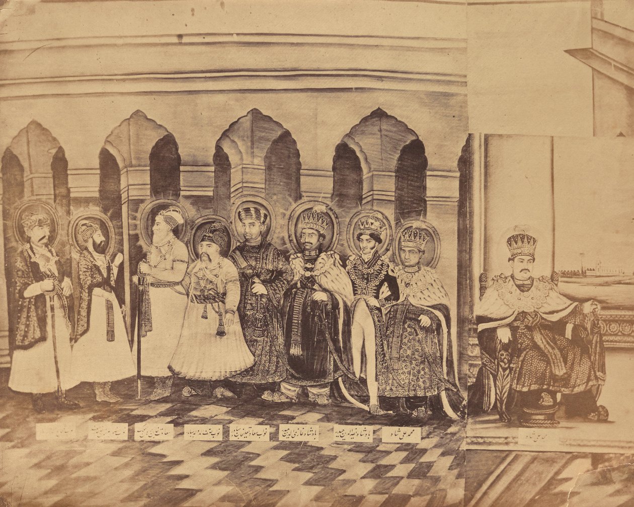 [Pintura representando os Nawabs de Awadh, Índia]. de Unknown artist