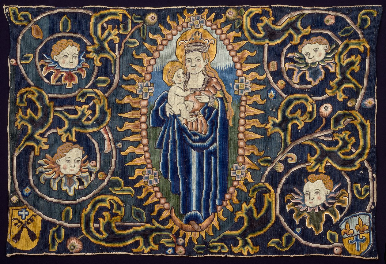 Painel com a imagem de Nossa Senhora com o Menino de Unknown artist