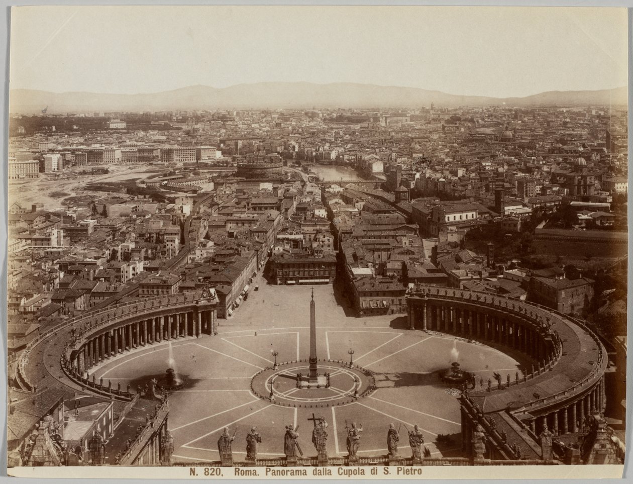 Panorama da Cúpula de São Pedro, Roma de Unknown artist