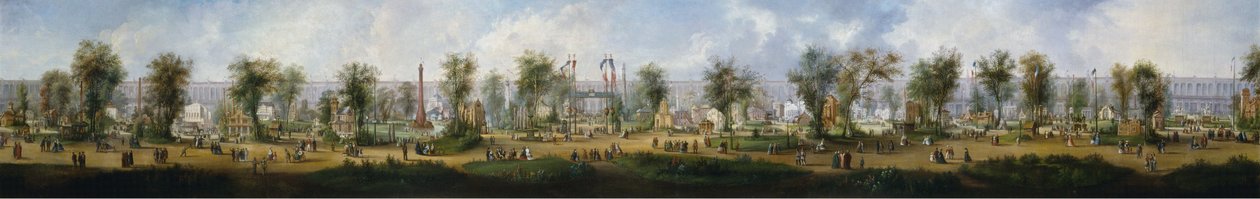 Vista panorâmica da Exposição Universal de 1867, Champ-de-Mars de Unknown artist