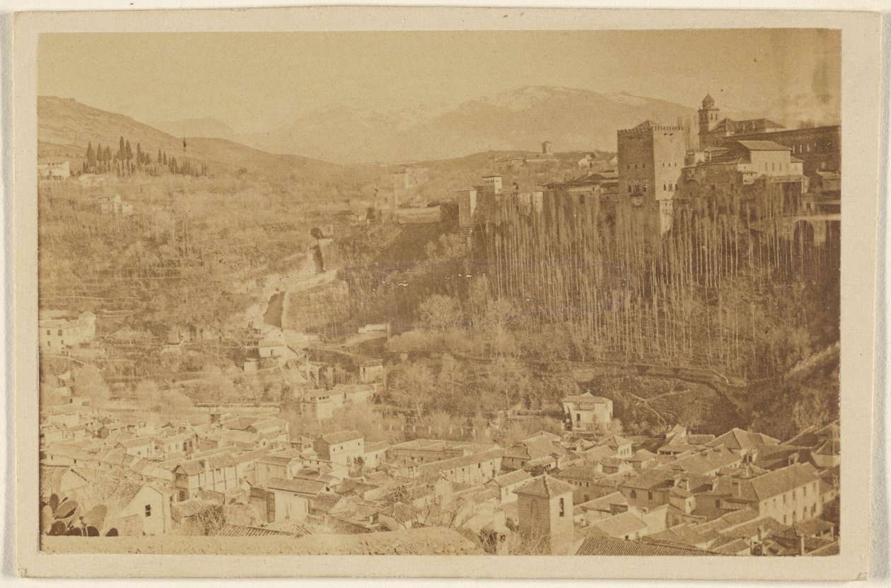 [Vista panorâmica de Alhambra, Granada, Espanha] de Unknown artist