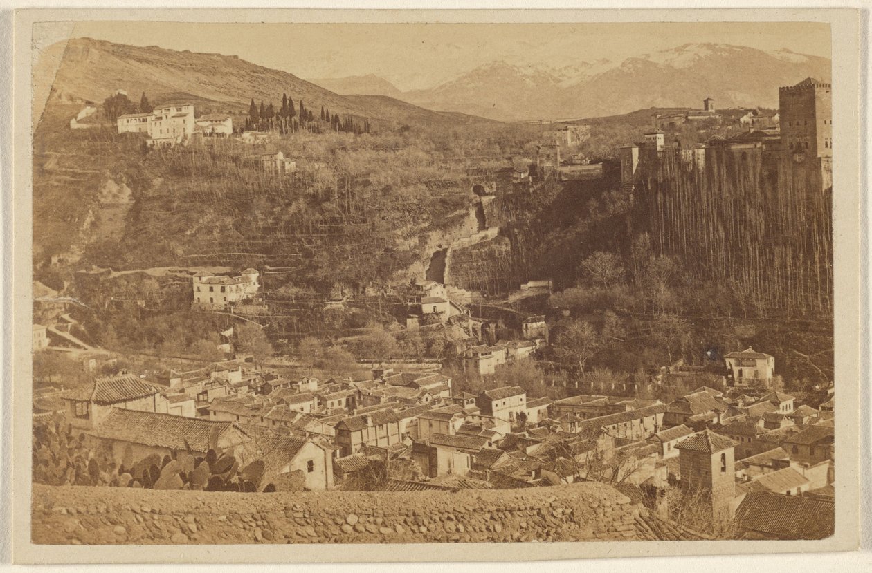 [Vista panorâmica em redor de Alhambra]. de Unknown artist