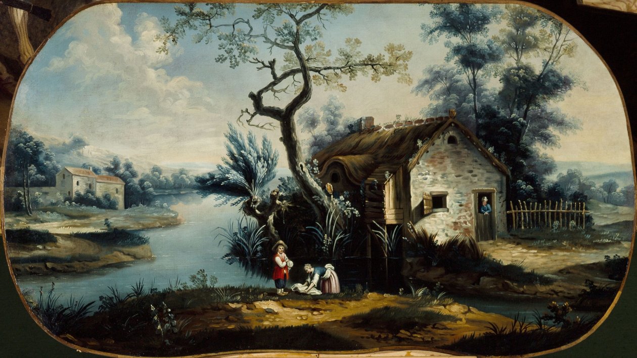 Cena pastoril. Entre 1701 e 1800 (óleo sobre tela) de Unknown artist