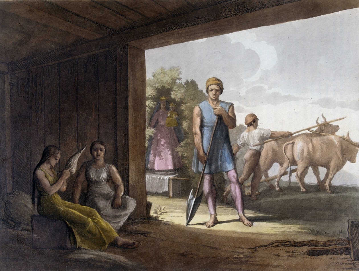 Colonização paternalista pelos jesuítas usando o know-how dos índios Tupi Guaranis no Paraguai. de Unknown artist