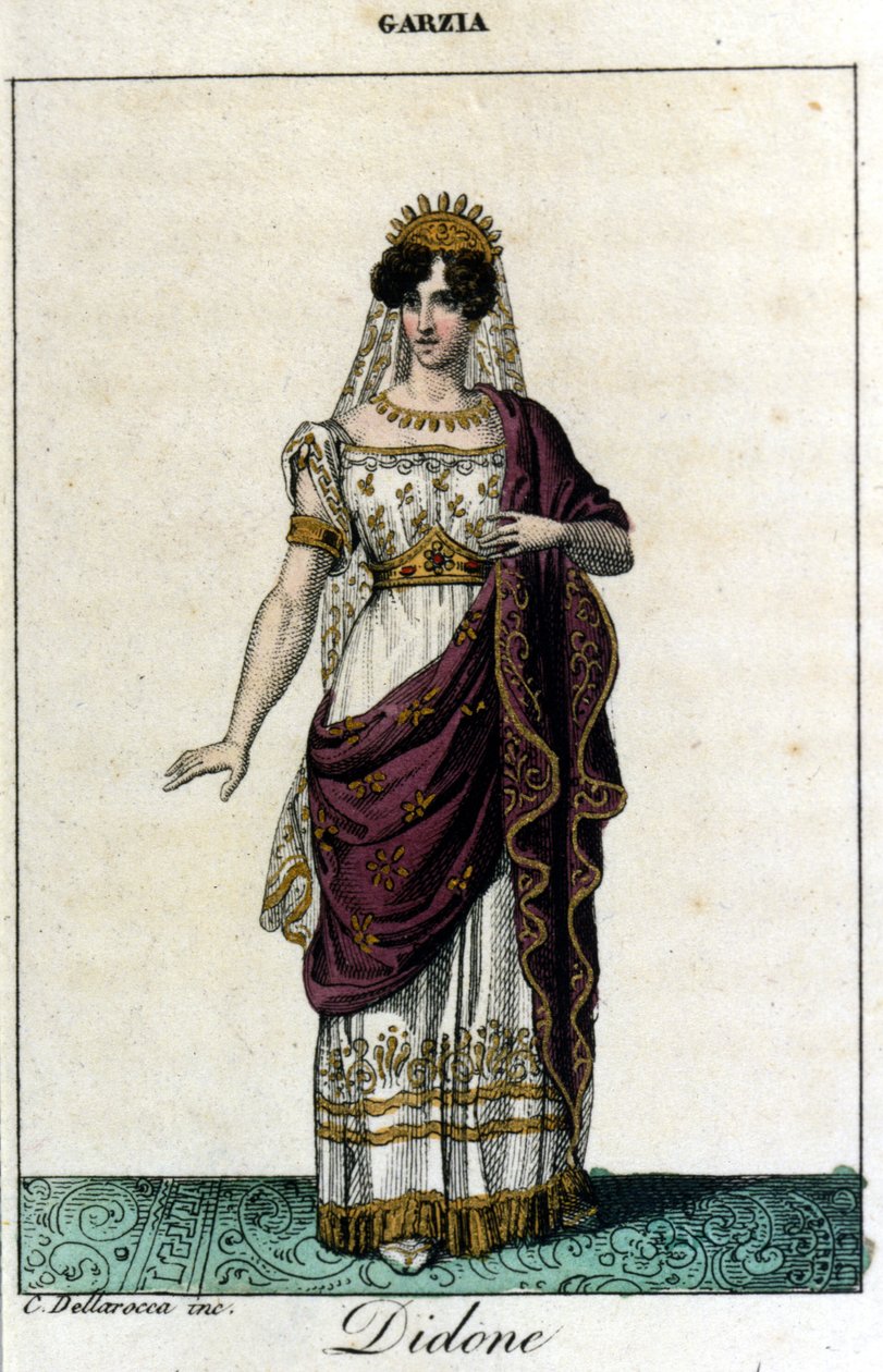 Pauline Viardot - Garcìa (1821-1910), cantora francesa no papel de Didon. Ópera "Didone Abbandonata" de Saverio Mercadante de Unknown artist