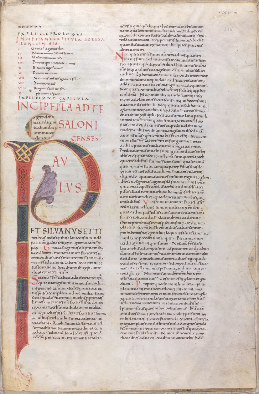 Paulus: inicial da primeira carta de Paulo aos Tessalonicenses de Unknown artist