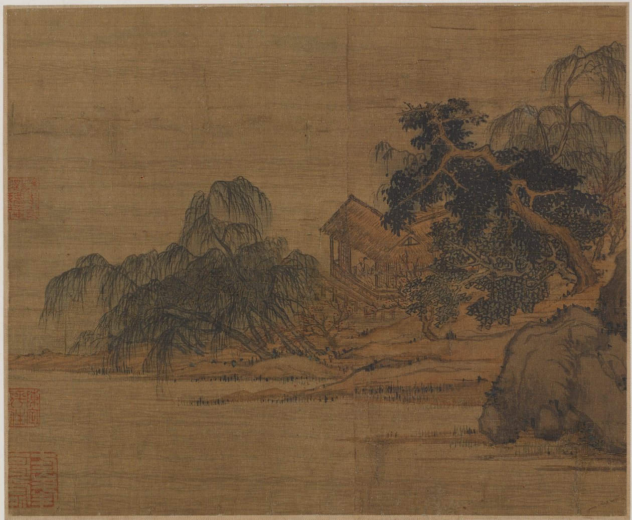 Pavilhão em um promontório arborizado de Unknown artist