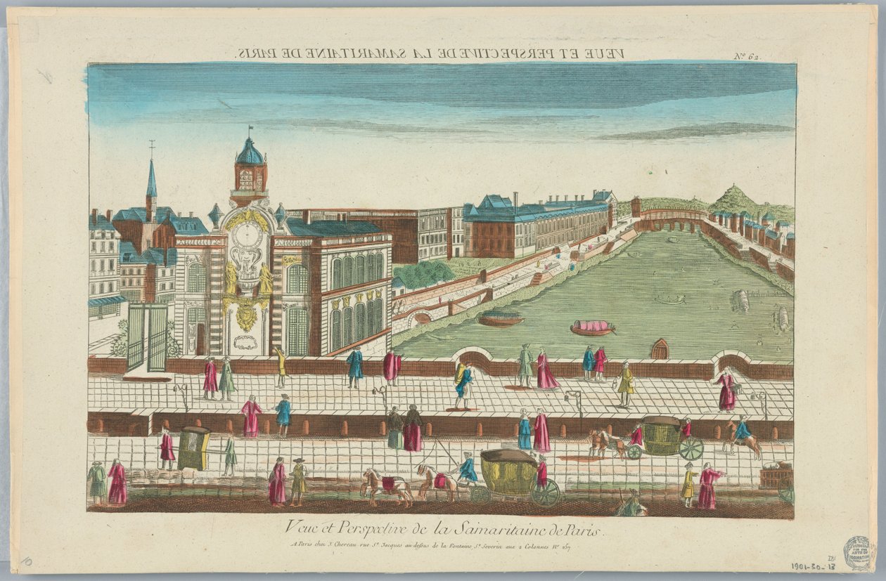 Peep-show, Vista e Perspectiva da Samaritaine de Paris, No. 62 de Unknown artist