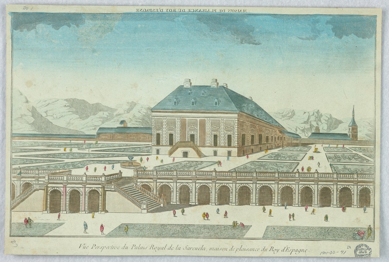 Peep-show, Vista em perspectiva do Palácio Real de Zarzuela, Maison de Plaisance du Roy d