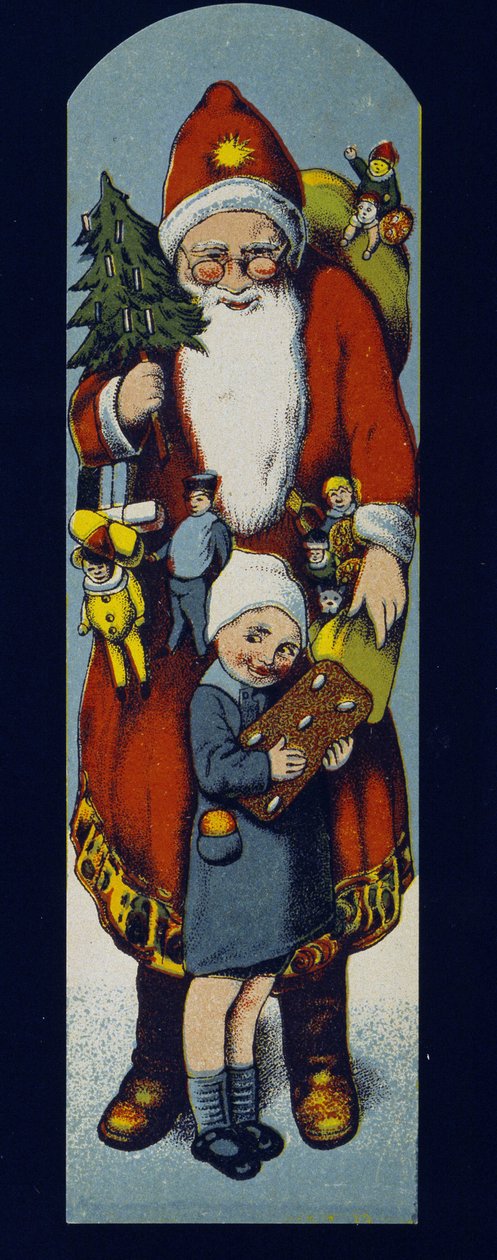 Pere Noel, papelão distribuído na embalagem de pão de gengibre. sd. final do século XIX. de Unknown artist