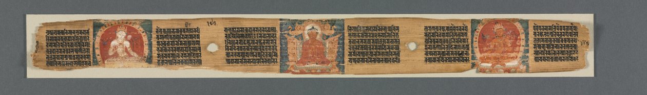 Perfeição da Sabedoria em Oito Mil Linhas: Ashtasahasrika Prajnaparamita: Folha Decorada de Unknown artist