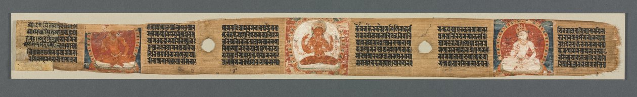 Perfeição da Sabedoria em Oito Mil Linhas: Ashtasahasrika Prajnaparamita: Folha Decorada de Unknown artist