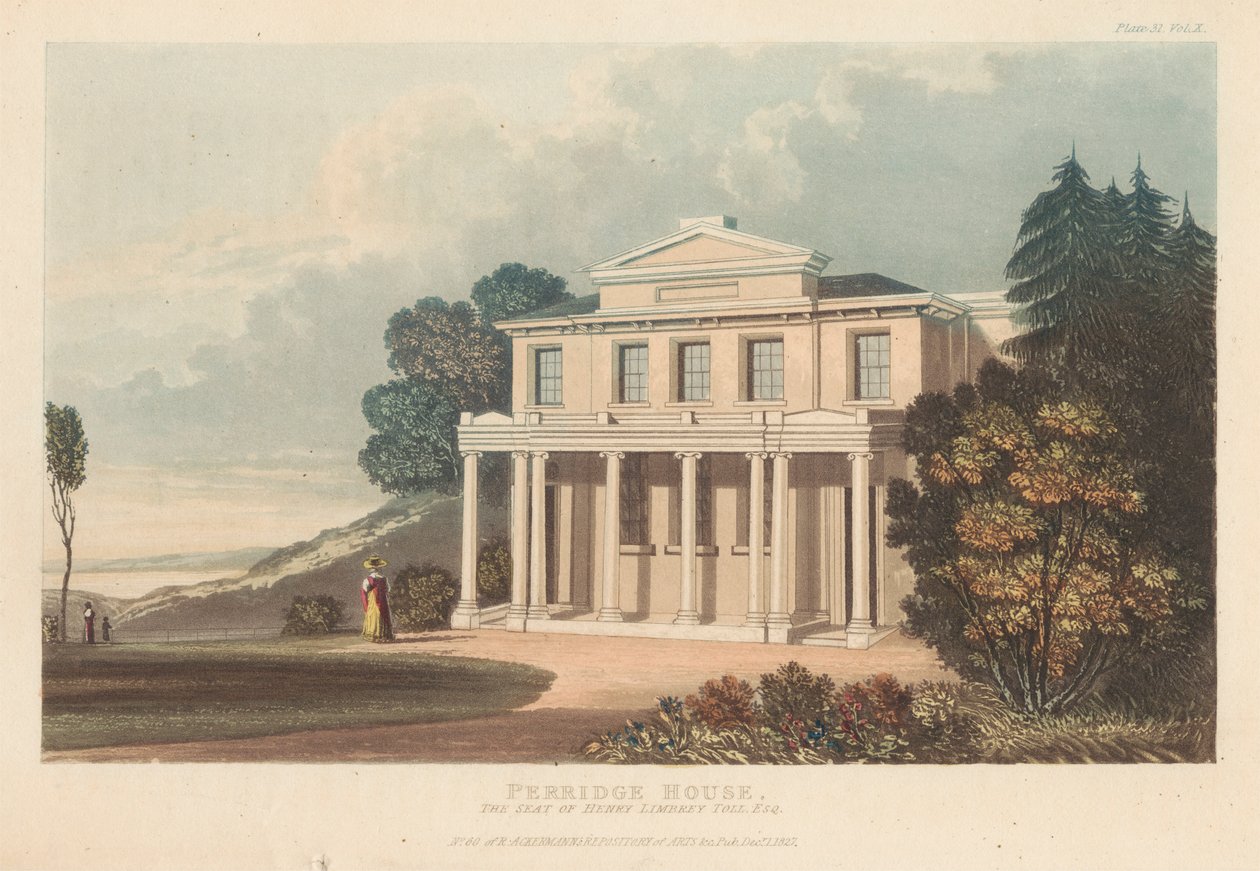 Perridge House:The Seat of Henry Limbrey Toll, Esq. de Unknown artist