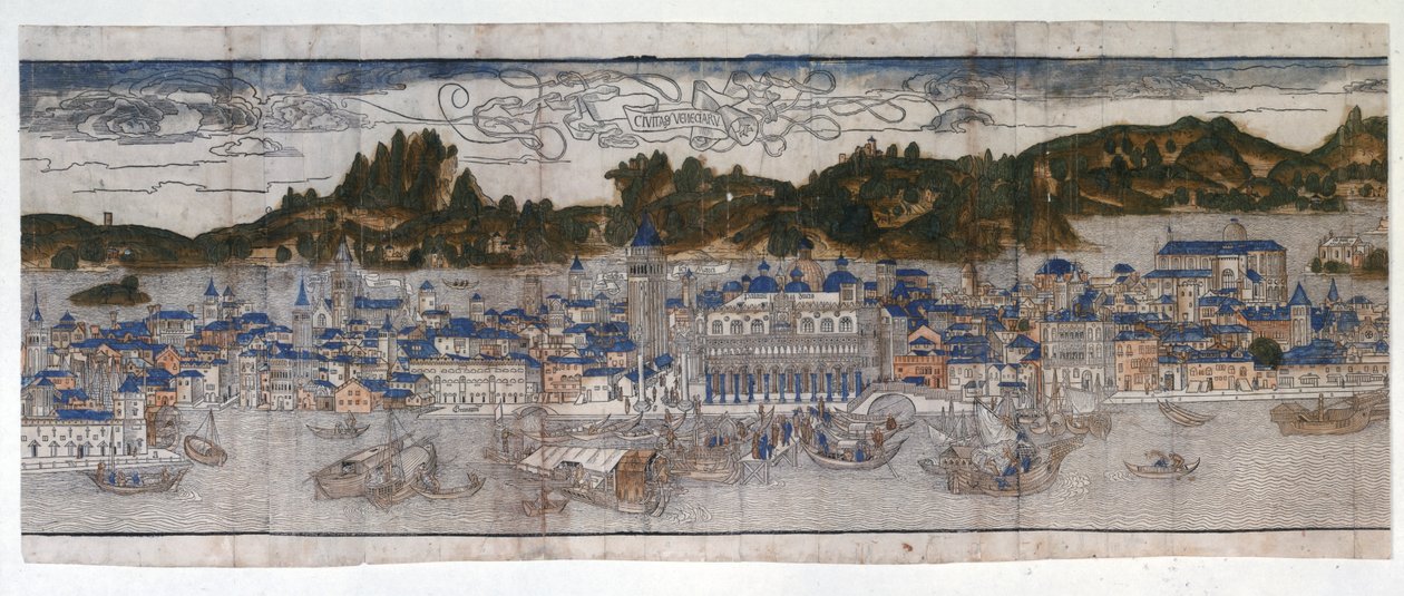 Vista em perspetiva de Veneza de Unknown artist
