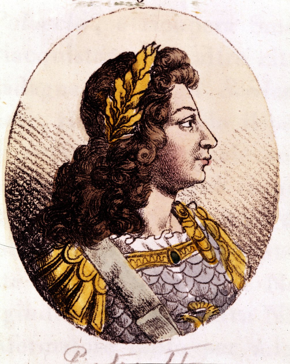Pedro II (1715 a 1730). Imperador da Rússia (1727-1730). Gravura do início do século XIX. de Unknown artist