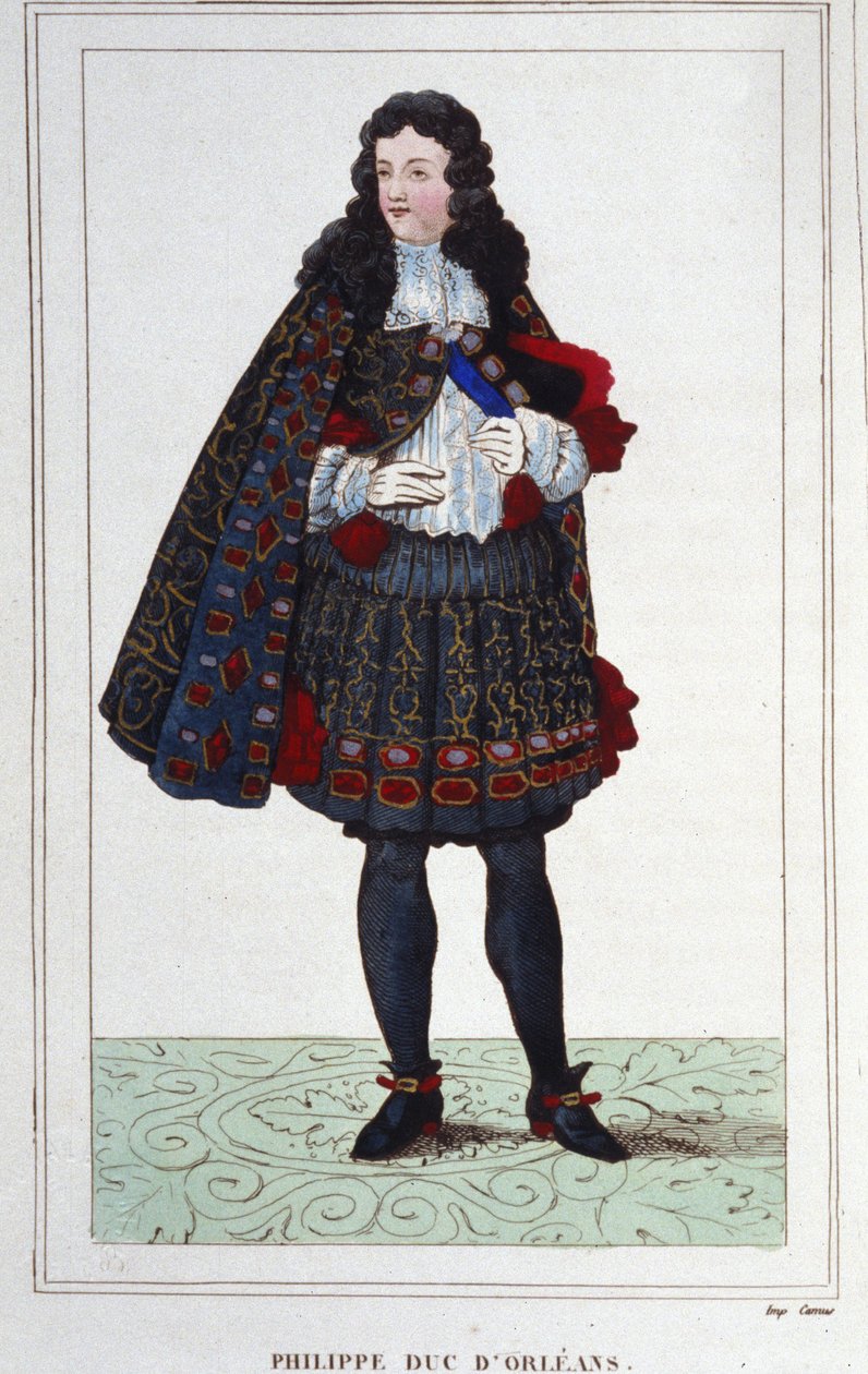 Philip II, Duque de Orléans, Chartres, Valois, Nemours e Montpensier (1674-1723). Regente da França de 1715 a 1723. Gravura a partir de 1830. de Unknown artist