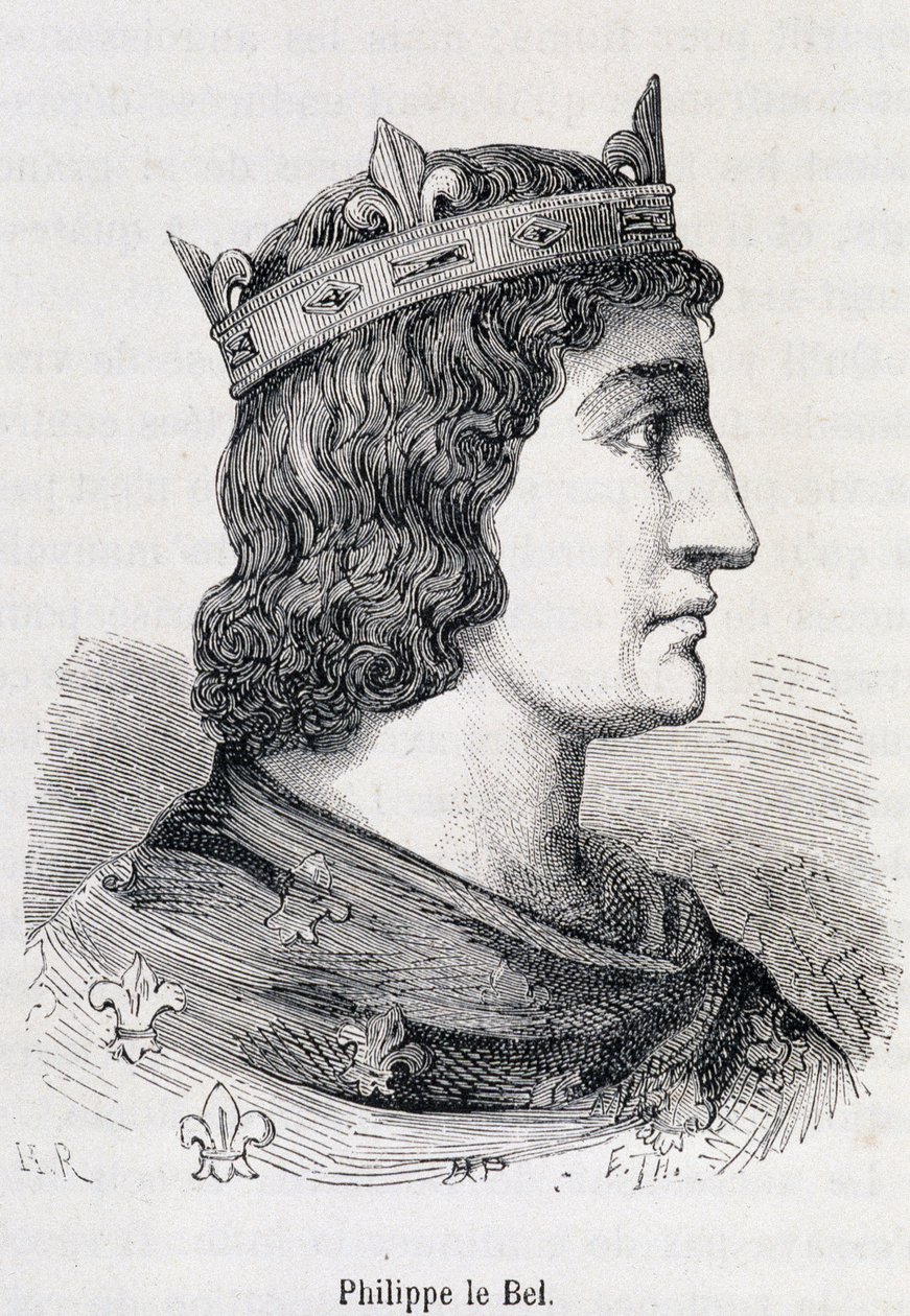 Philippe IV le Bel (1268 - 1314) - in "Histoire de France populaire" de Henri Martin, Jouvet, Paris, T.1 de Unknown artist