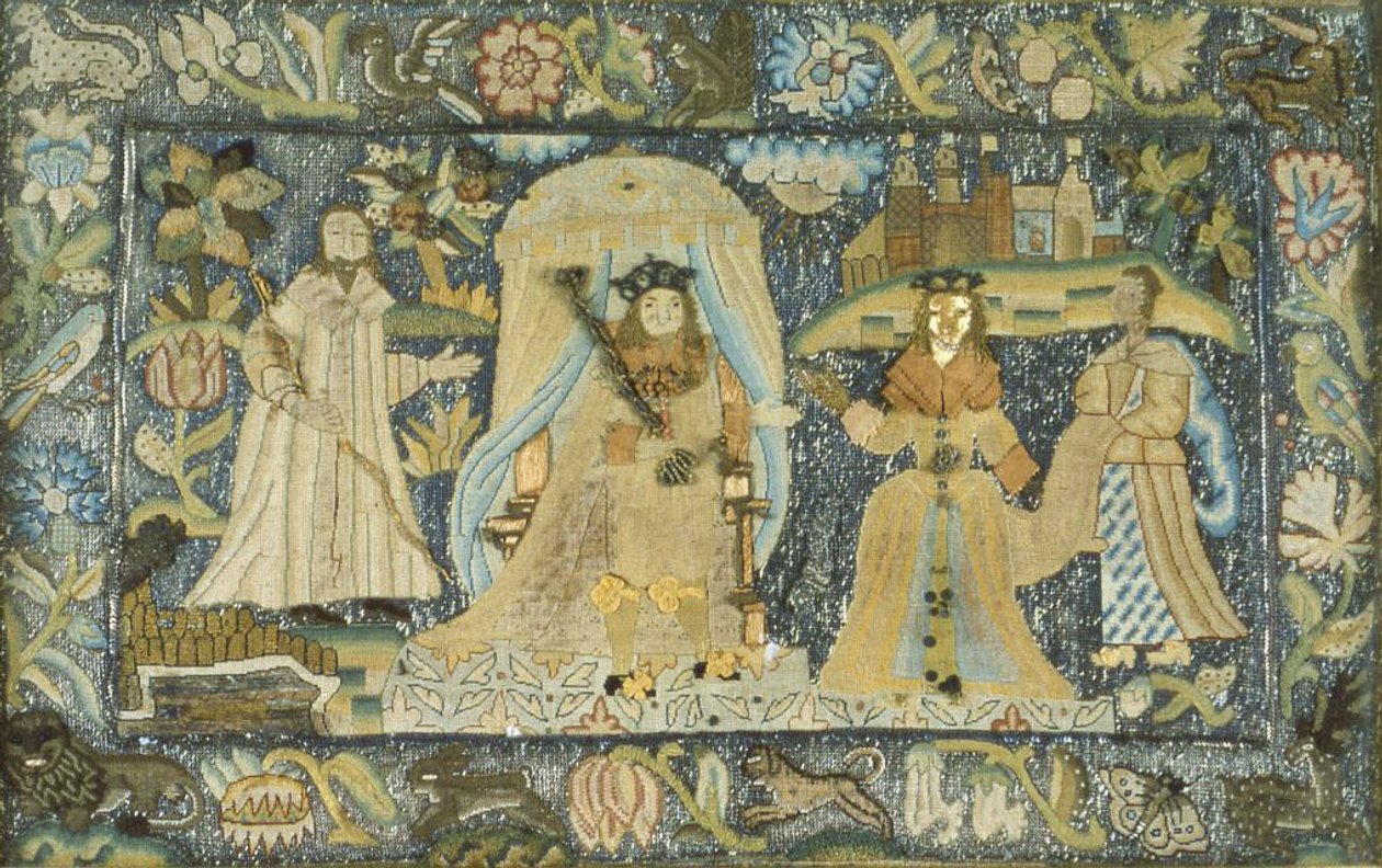 Imagem da rainha de Sabá perante o rei Salomão de Unknown artist