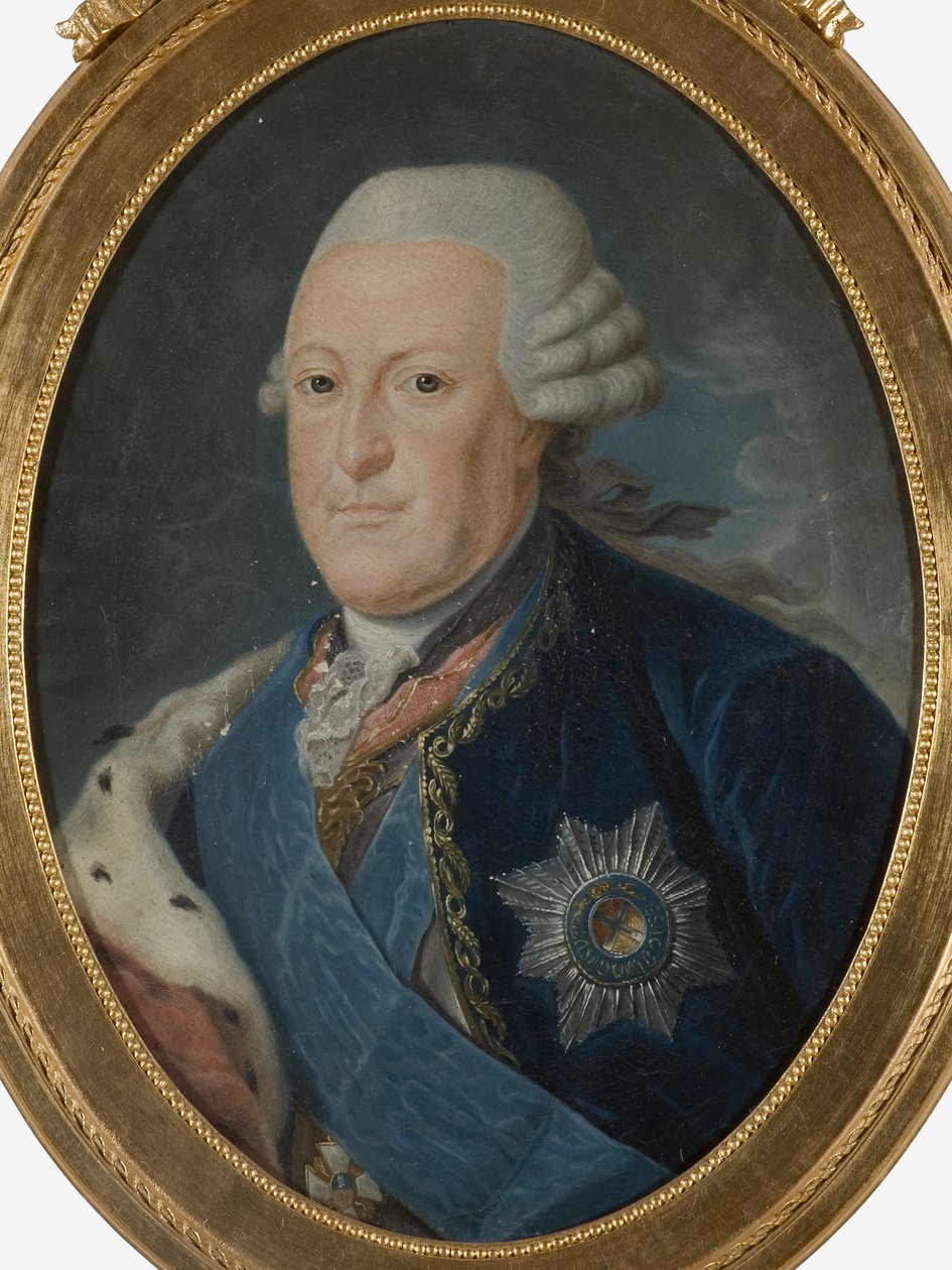 Pierre von Biron, duc de Courlande - Retrato de Peter von Biron (1724-1800), Duque de Courland e Semigallia, Anônimo . Óleo sobre tela, Segunda Metade do século XVIII... Dimensão : 59x44 cm. Nationalmuseum Stockholm de Unknown artist