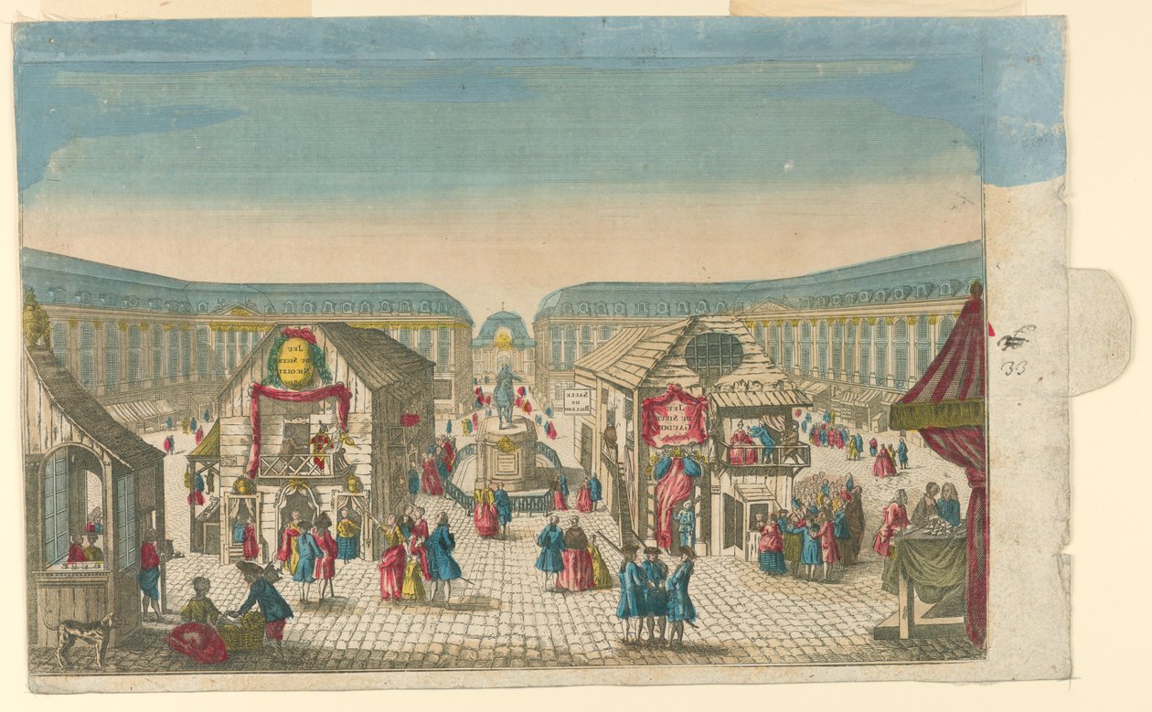 Place Vendôme durante a Feira de Saint-Ovide, Paris de Unknown artist