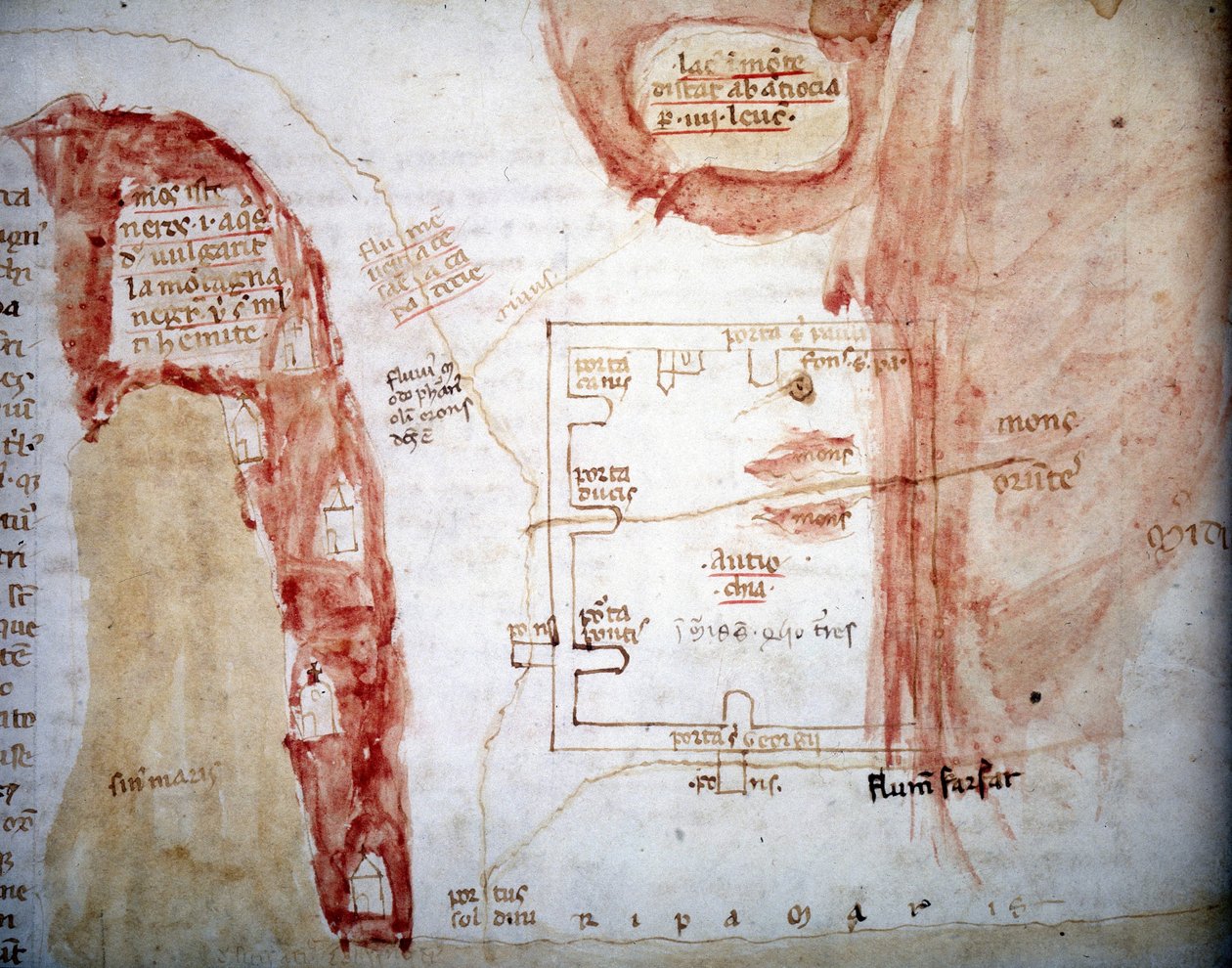 Plano de Antioquia (Antakya), cidade da Turquia - em "Peregrinationem in Terram Sanctam". de Unknown artist