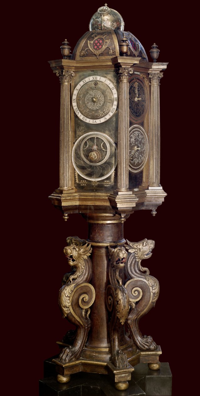 Relógio planetário (máquina astronômica). Século XVI. Musee Guimet. de Unknown artist