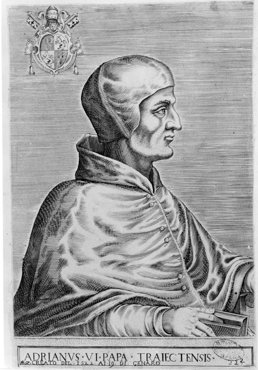 Papa Adrian VI (1459 - 1523). de Unknown artist