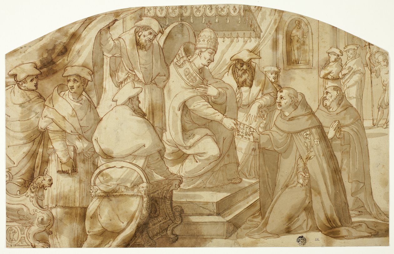 Papa concede bula de indulgência a Santo António de Pádua de Unknown artist