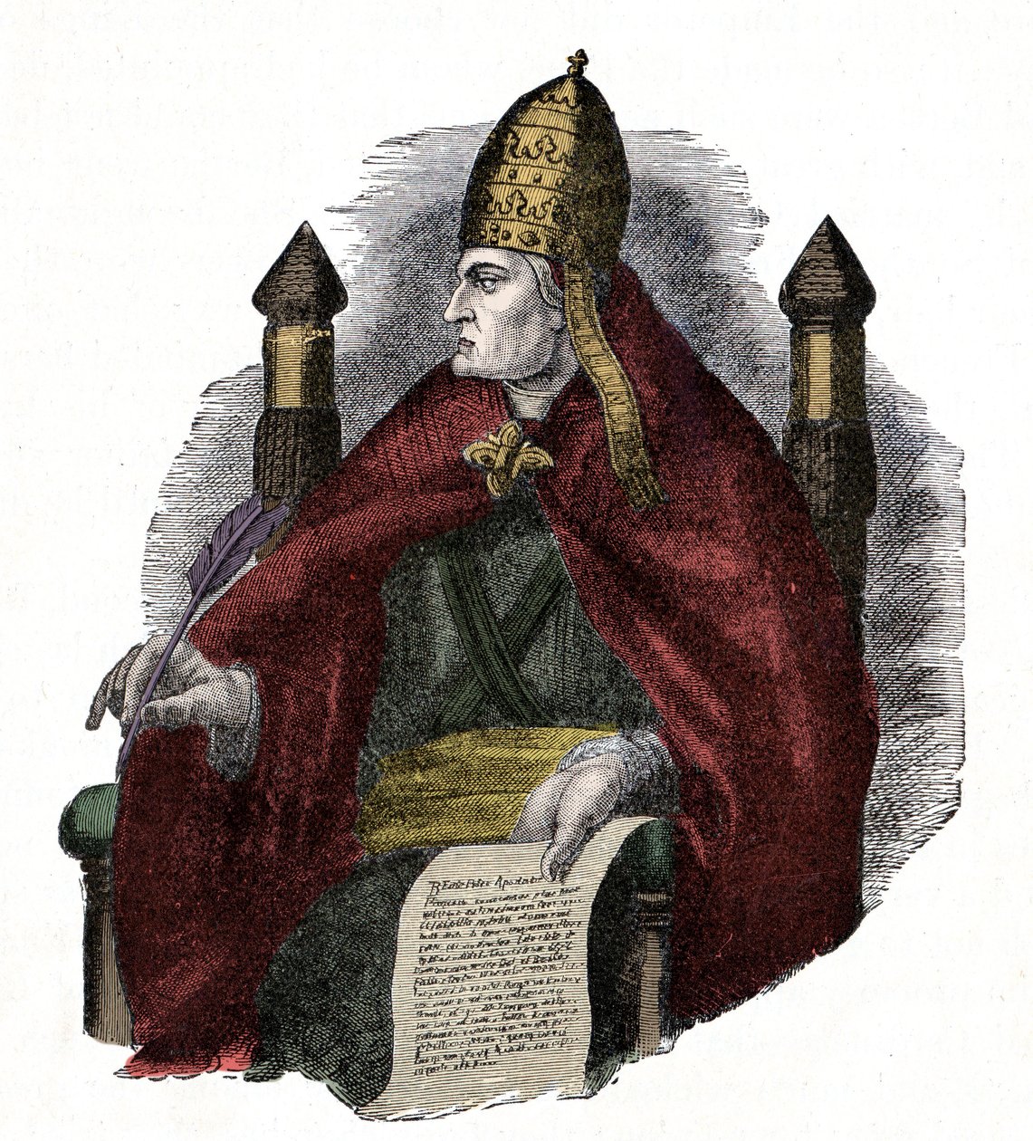Papa Gregoire o Grande (Gregório o Grande ou Gregorio Magno ou Gregorius Magnus) (590-604). de Unknown artist