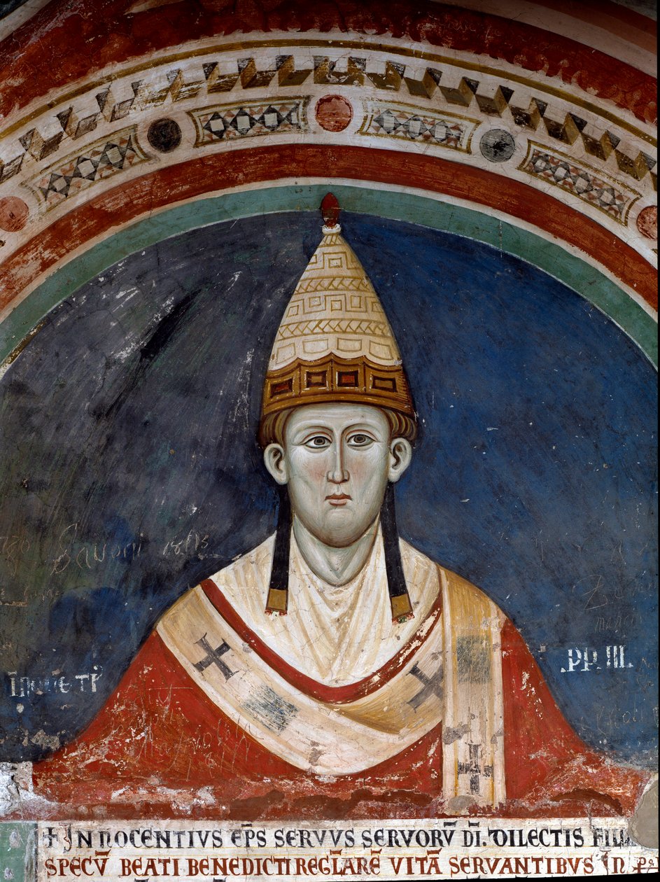 Detalhe do Papa Inocêncio III de Unknown artist