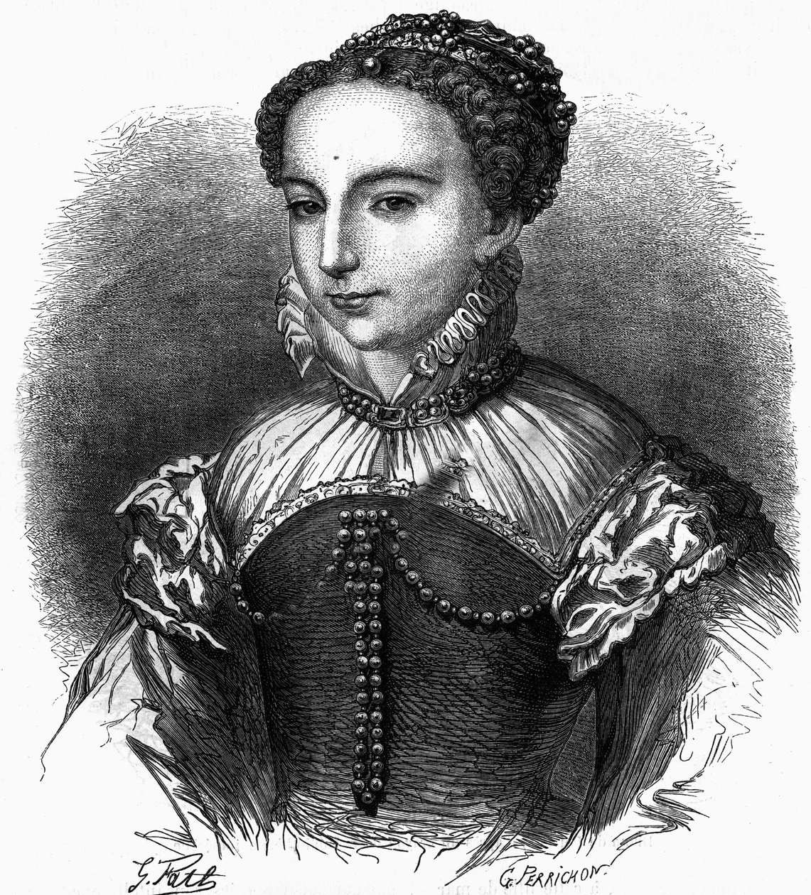 Retrato de Catarina de Médicis, rainha de França de Unknown artist