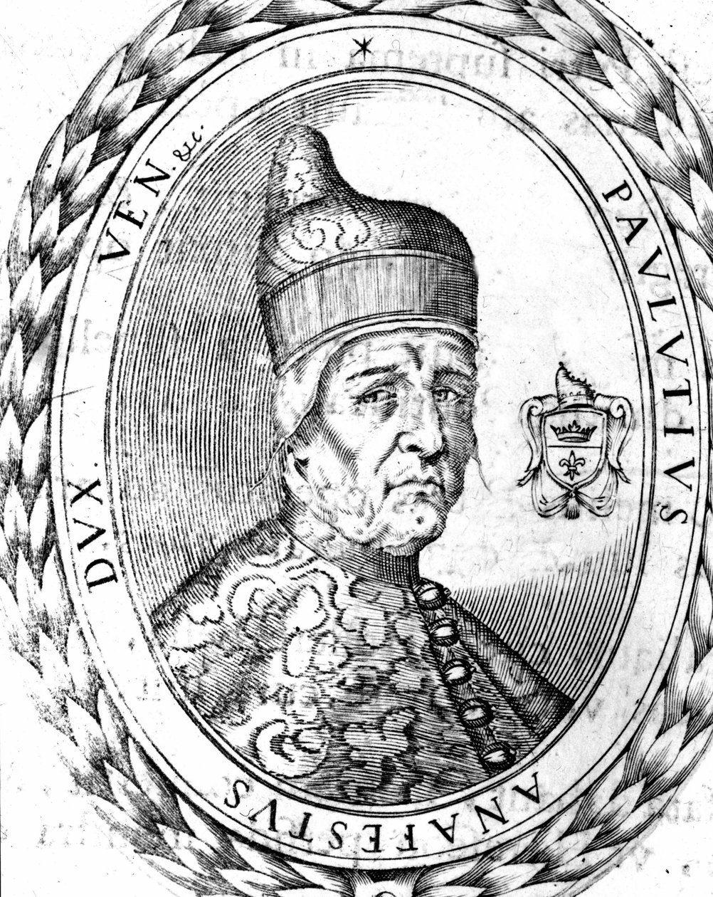 Retrato Paoluccio Anafesto (697-717). Primeiro Doge de Veneza. de Unknown artist