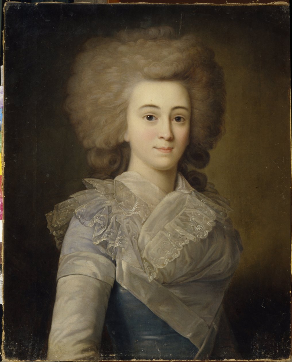 Retrato de Elisabeth Alexandrovna Stroganova (1745-1831) (Retrato de Elisaveta A. Stroganova). Pintura anónima, óleo sobre tela, ca. 1770. Arte russa do século XVIII, arte rococó. Galeria de Arte Regional, Tambov (Rússia). de Unknown artist