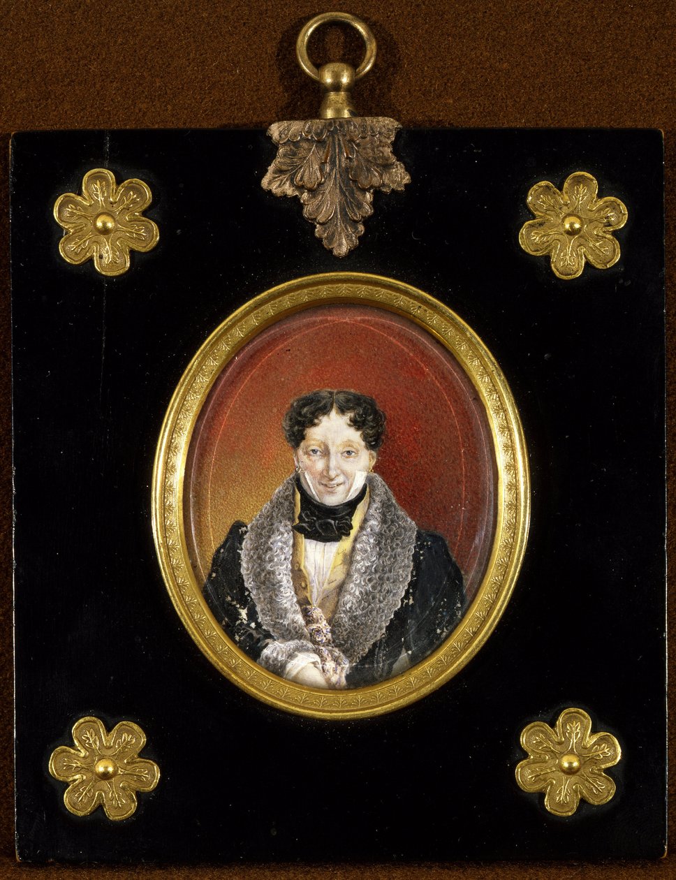 Retrato do Mestre de Balé Charles Louis (Charles-Louis) Didelot (1767-1837) (Retrato do Mestre de Balé C. L. Didelot). Trabalho anônimo, óleo sobre papelão, por volta de 1820. Retrato do século XIX, classicismo. Museu Estadual de Teatro e Música Art, Saint de Unknown artist