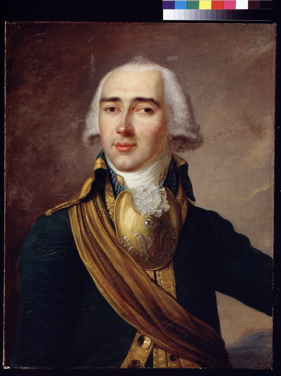 Retrato do poeta Ivan Dmitriev (1760-1837) (Retrato do poeta Ivan Dmitriev). Pintura anônima. Óleo sobre tela, 65 x 50,4 cm, por volta de 1790. Classicismo. Museu Estatal de História, Moscou. de Unknown artist