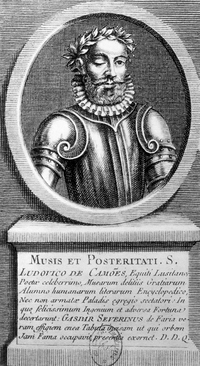 Retrato em medalhão por Luis de Camoens (1524-1580) - gravura de Unknown artist